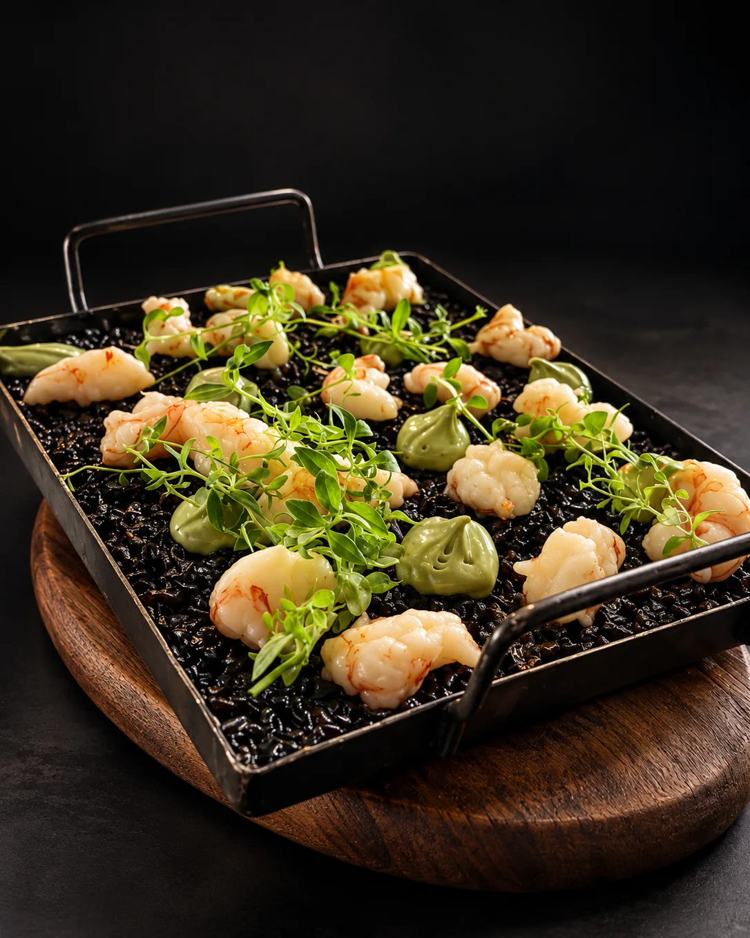 Arròs negre amb gambes
